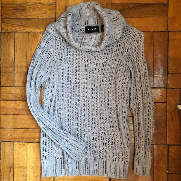 Cowl neck sweater fall size small grey - Picture 1 of 9